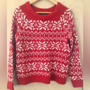 ABERCROMBIE AND FITCH Winter Snowflake Sweater Medium